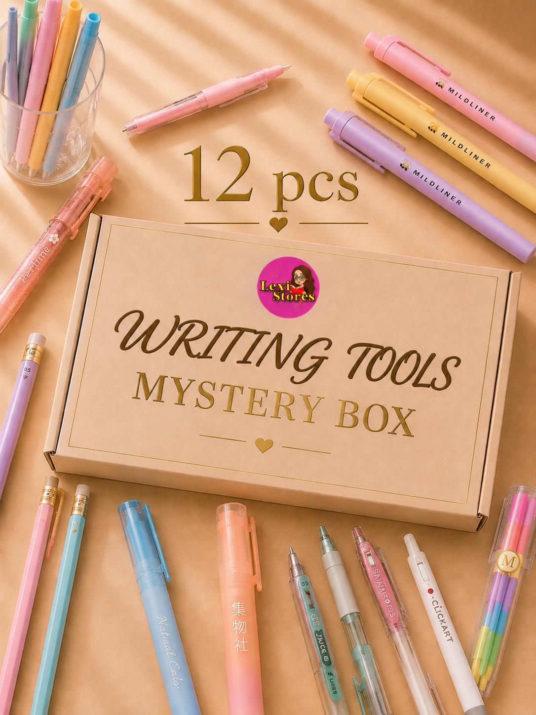Writing Tools Mystery Box - 12 pcs