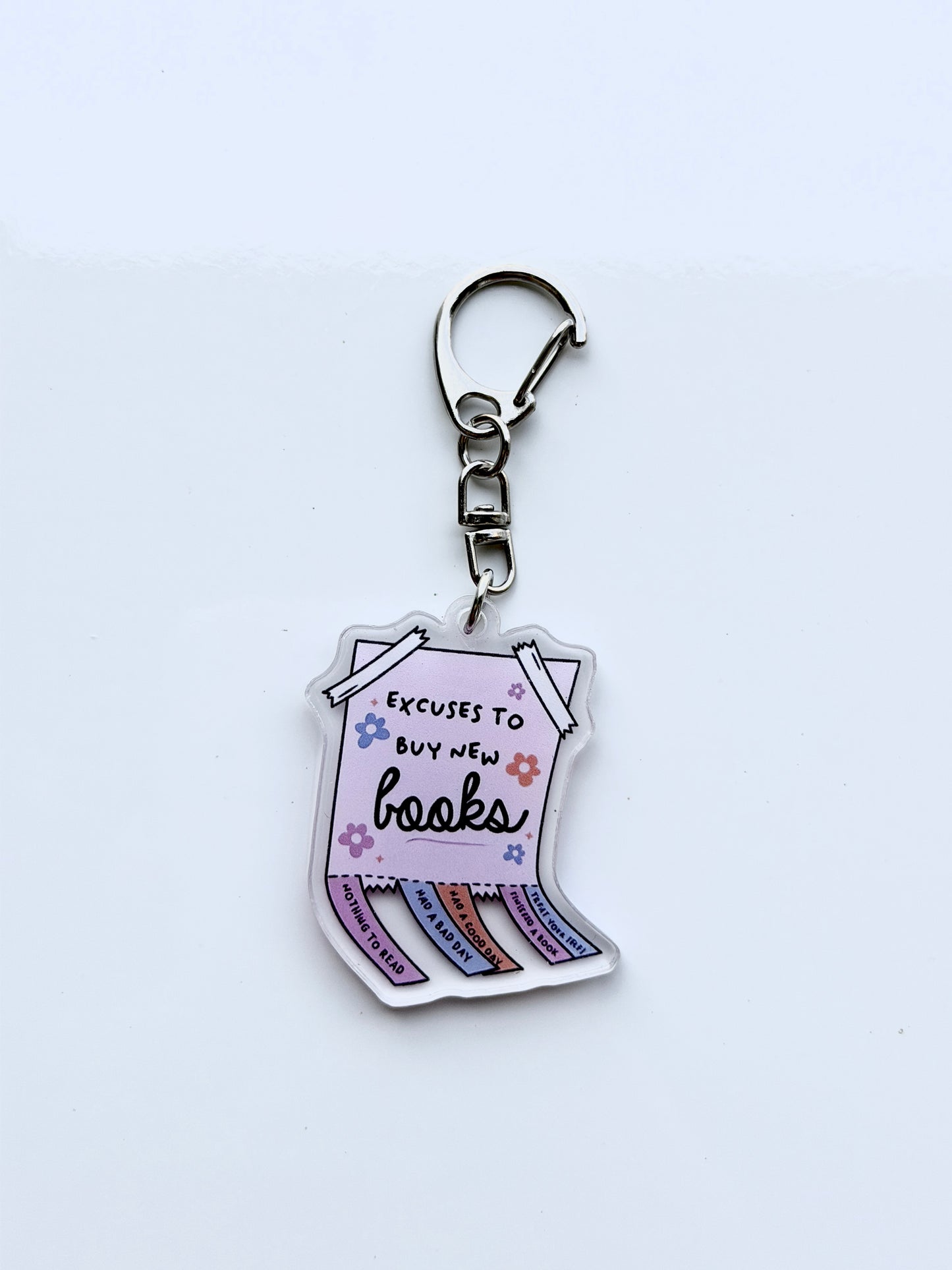 "Excuses to Buy New Books" Keychain