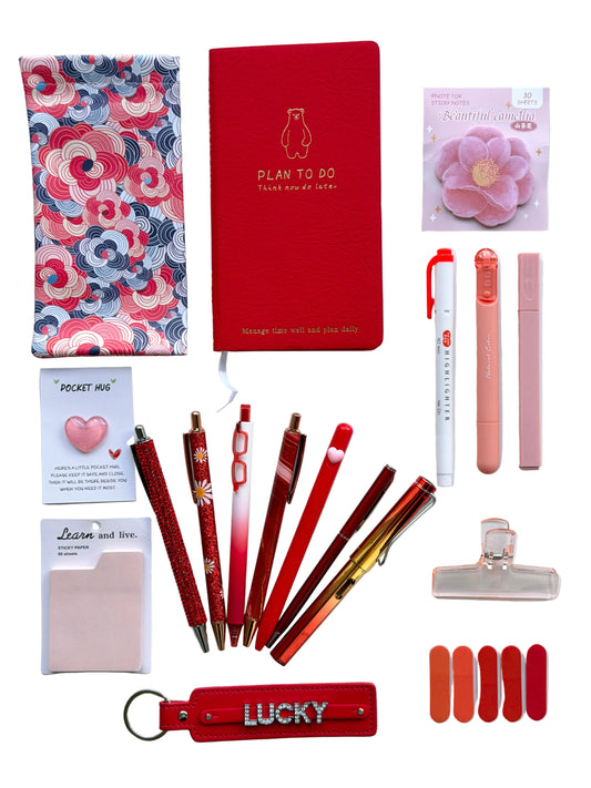 Red Romance Stationery Bundle
