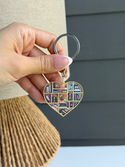 "Book Heart" Keychain
