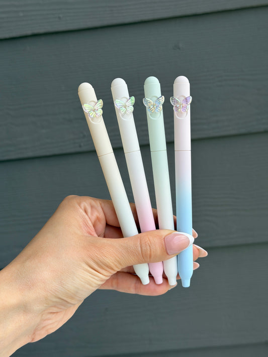 Pastel Butterfly Pen Set
