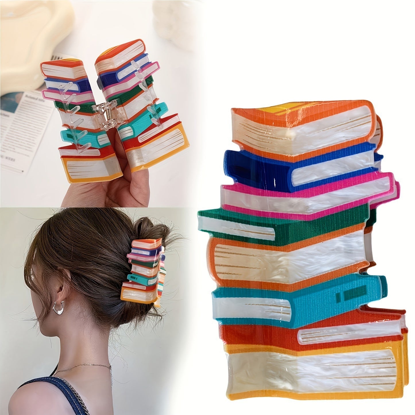 Bookish Hair Claw