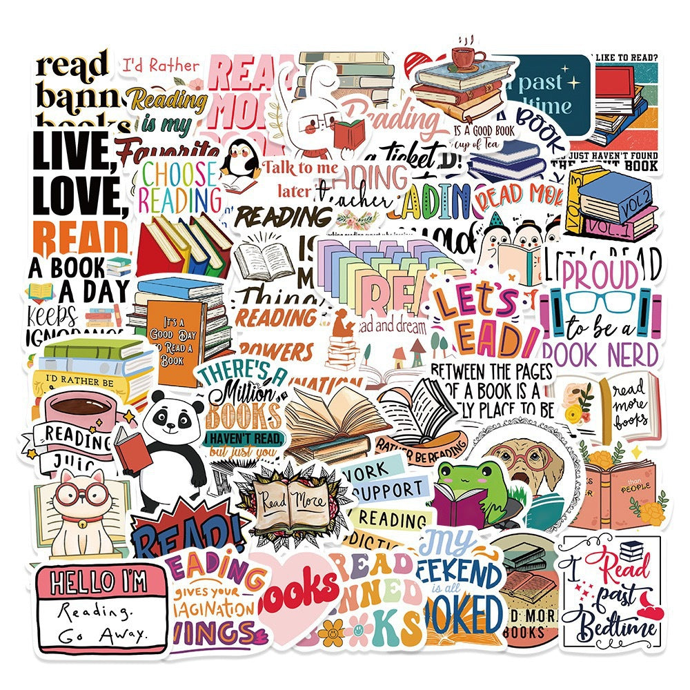 CUTE Bookish Stickers (50 pcs)