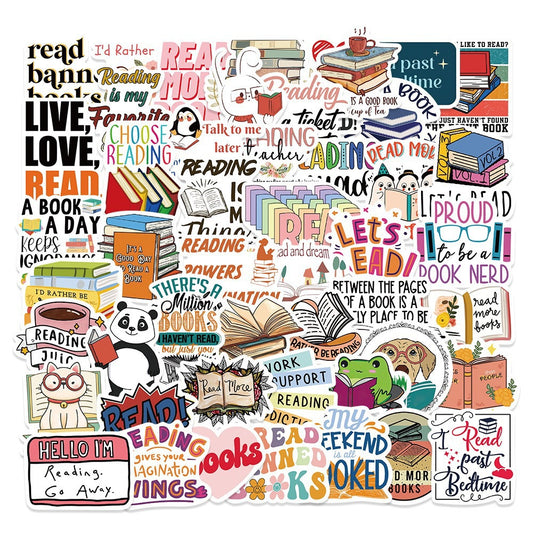 CUTE Bookish Stickers (50 pcs)