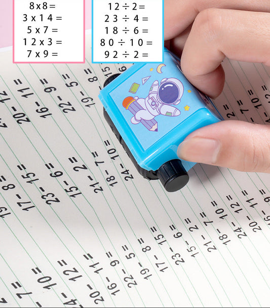 Refillable Ink Stamps for Math Practice