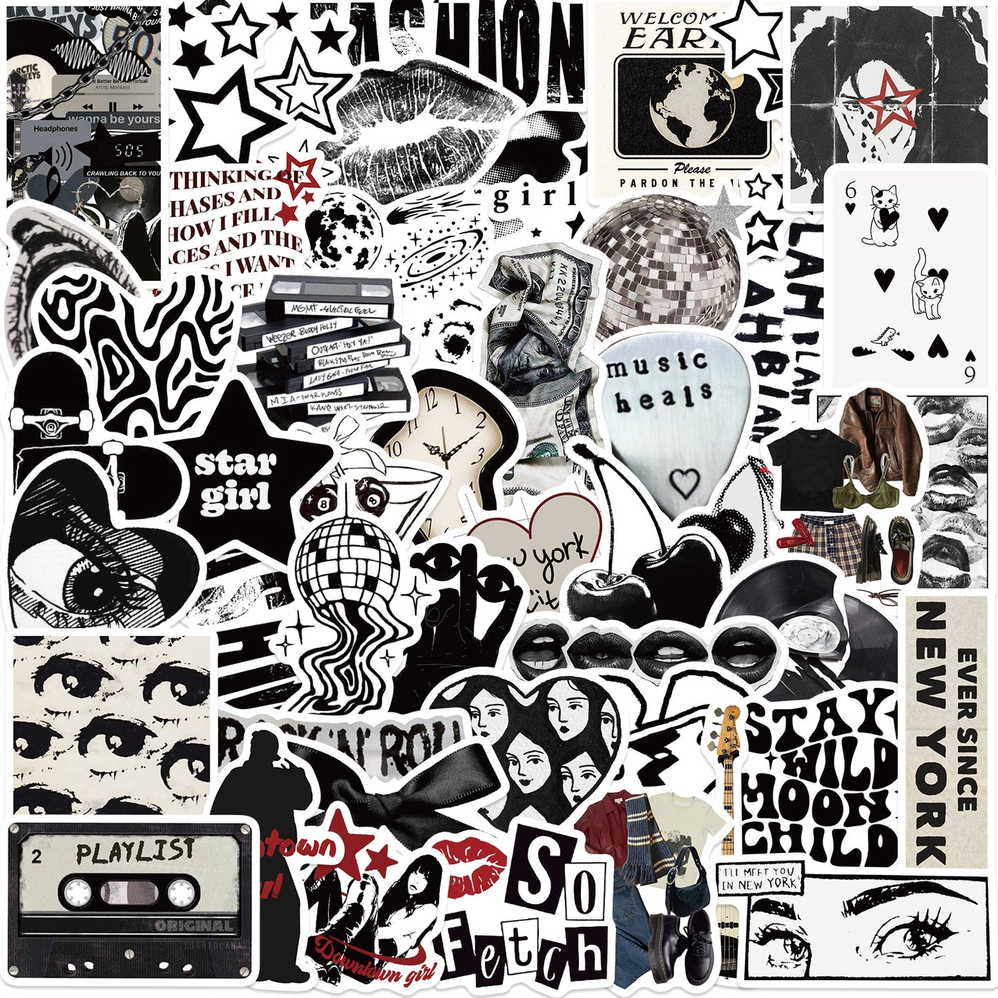 Midnight Gothic Stickers (50 pcs)