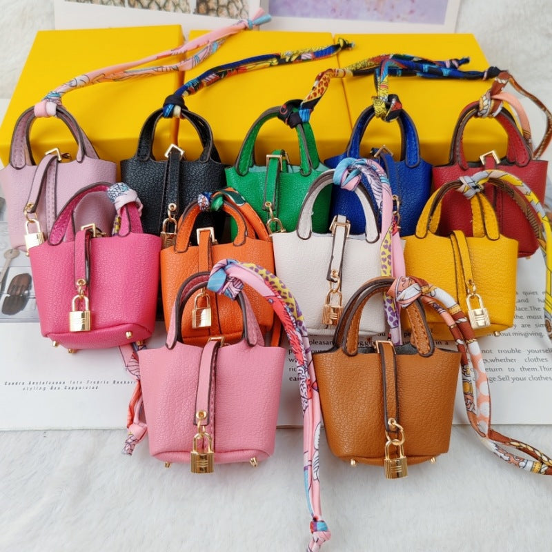 Mini Basket Bag Keychain | Coin Purse | Bag Charm (6 colors)