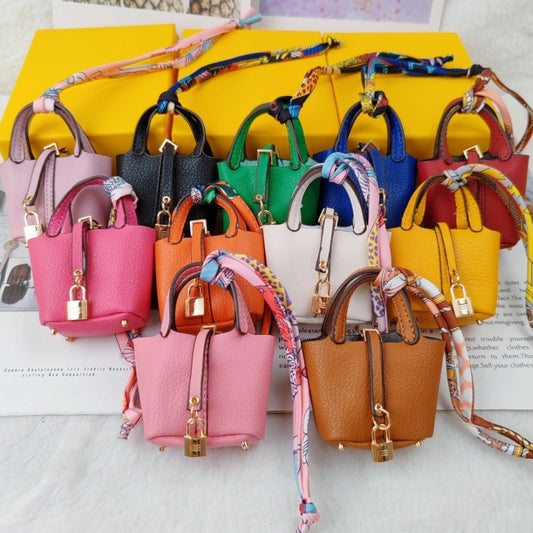 Mini Basket Bag Keychain | Coin Purse | Bag Charm (6 colors)