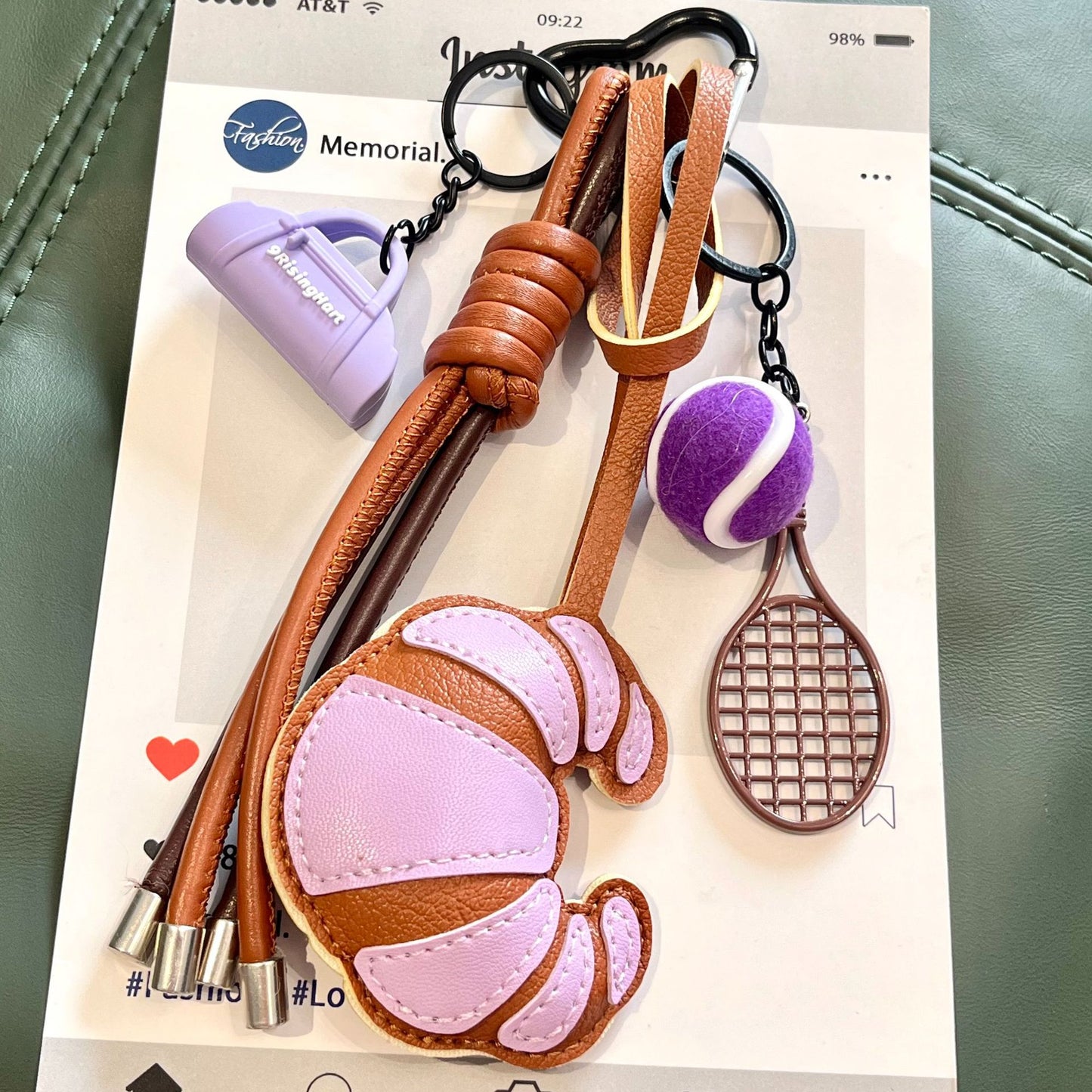 Croissant Keychain | Bag Charm (5 colors)