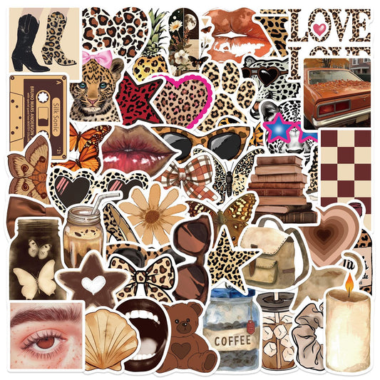 Glam Cheetah Stickers (50 pcs)