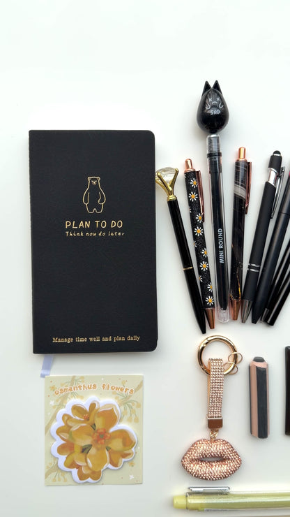 ✨ Black & Gold Elegance Stationery Bundle